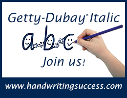 Handwriting success Getty-dubay italic