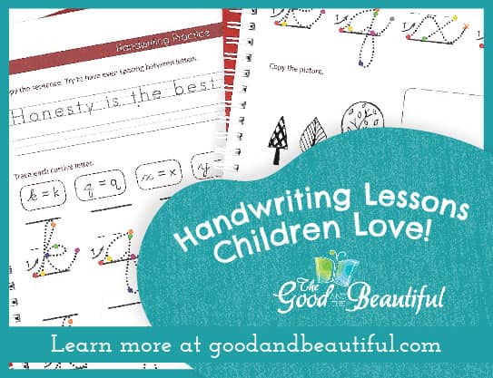 the good and the beautiful handwriting curriculum