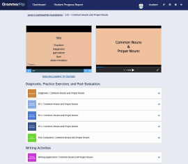 GrammarFlip.com online grammar lessons