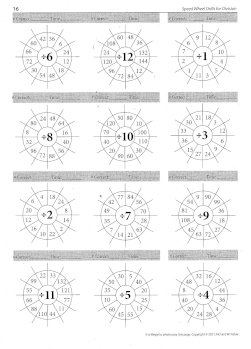 Math Essentials: Speed Wheel Drills Series